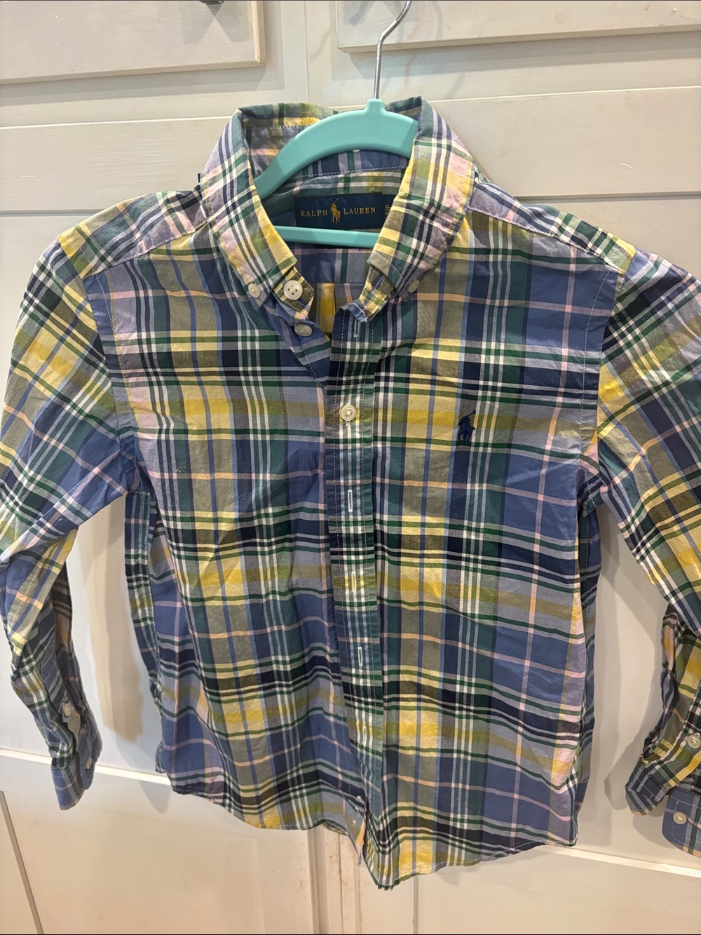 Ralph Lauren Blue, Yellow & Green Plaid Button-Down Shirt